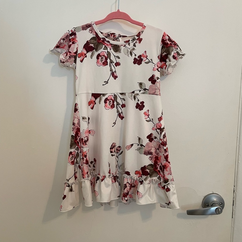 Floral print ruffle dress